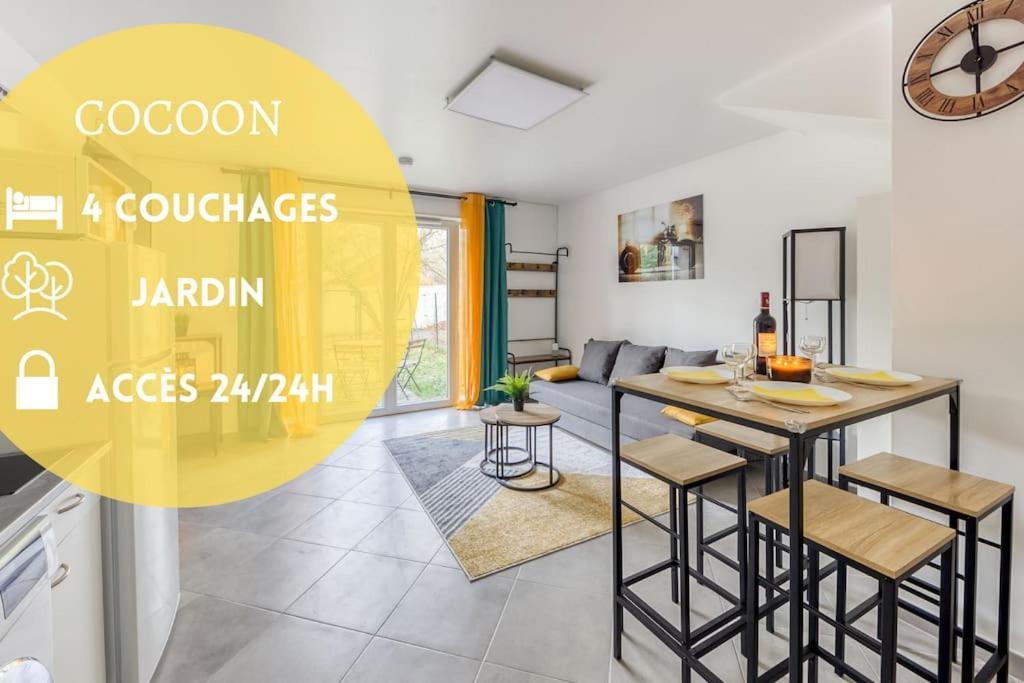 Cocoon - Jardin - Boite A Cle - Wi-Fi Apartment Baulne Luaran gambar